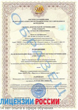 Образец разрешение Брянск Сертификат ISO 50001